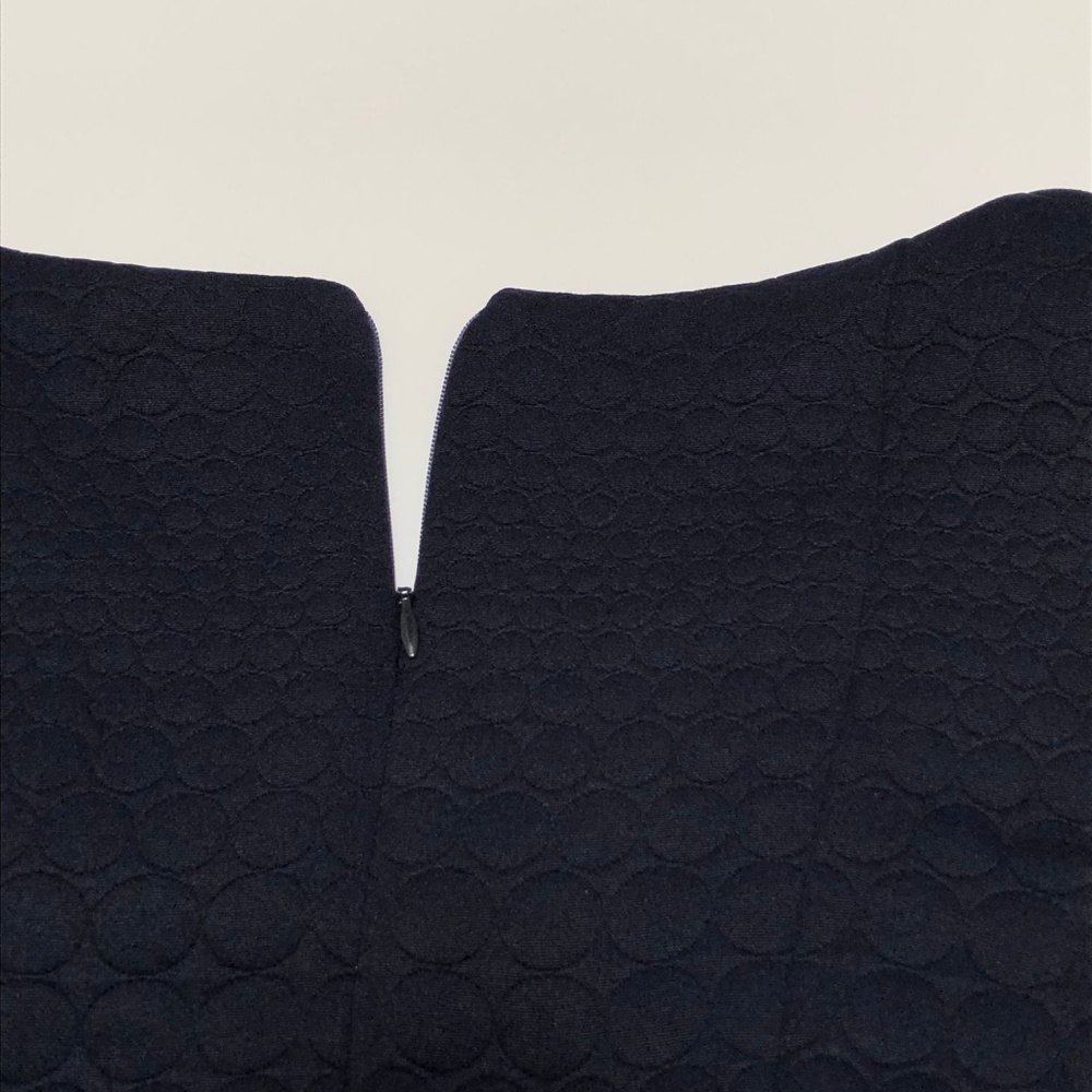 NEW Taylor Navy Blue Jacquard Fit & Flare Dress 12 - Picture 4 of 8
